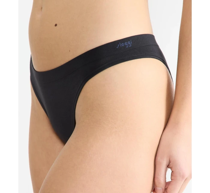 sloggi GO Sense Thong 2P - BLACK - SLOGGI BLACK - SLOGGI