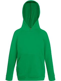 Fruit of the Loom Kids Lightweight Hooded Sweat Detská mikina s kapucňou 16.2009 kelly green