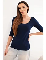 Halenka s kulatým výstřihem granátová Halenka s kulatým výstřihem granátová