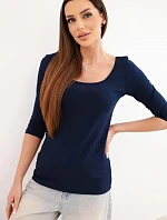 Blúzka s okrúhlym výstrihom