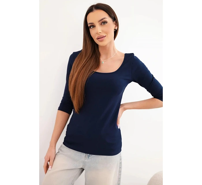 Halenka s kulatým výstřihem granátová Halenka s kulatým výstřihem granátová