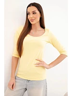 Blúzka s okrúhlym výstrihom žltá Blúzka s okrúhlym výstrihom žltá