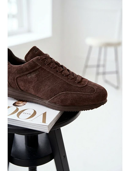 Tenisky z přírodního semiše Big Star model 22074727 Čokoládové - Big Star Shoes Tenisky z přírodního semiše Big Star model 22074727 Čokoládové - Big Star Shoes