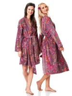 Dámsky župan LGD 782 B23 Grey-pink-red - Kľúč Dámsky župan LGD 782 B23 Grey-pink-red - Kľúč