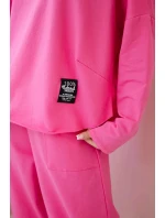 Bavlněná mikina kalhoty set světle růžová Bavlněná mikina kalhoty set světle růžová