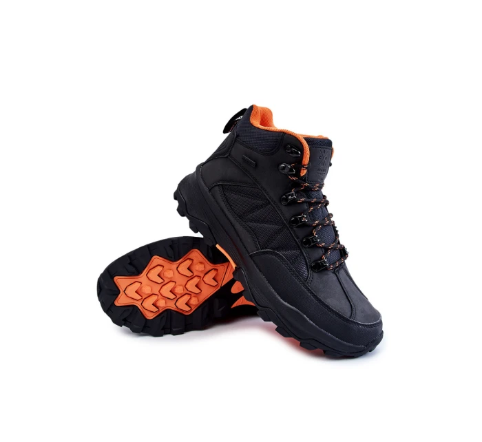 Męskie Buty Trekkingowe Ocieplane Cross Jeans KK1R4018C Czarne