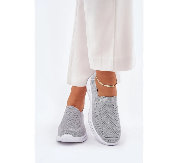 Dámské Textilní Tenisky Šedé model 21689117 - EVENTO Dámské Textilní Tenisky Šedé model 21689117 - EVENTO