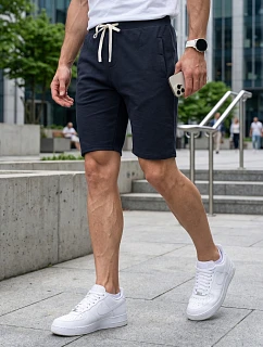Spodenki męskie dresowe ze granatowe model 22278504 - FashionStreet