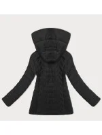 Černá dámská prošívaná bunda s kapucí model 21095890 - J.STYLE