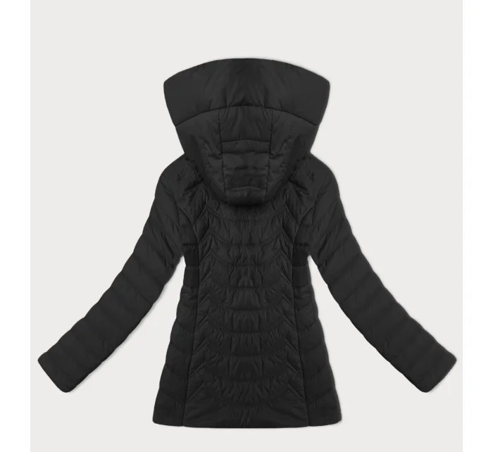 Černá dámská prošívaná bunda s kapucí model 21095890 - J.STYLE