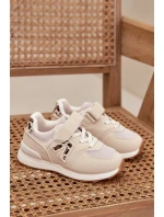 Dětské sportovní tenisky na suchý zip béžové Galisse