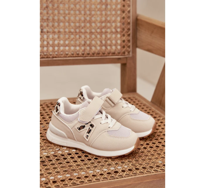 Dětské sportovní tenisky na suchý zip béžové Galisse