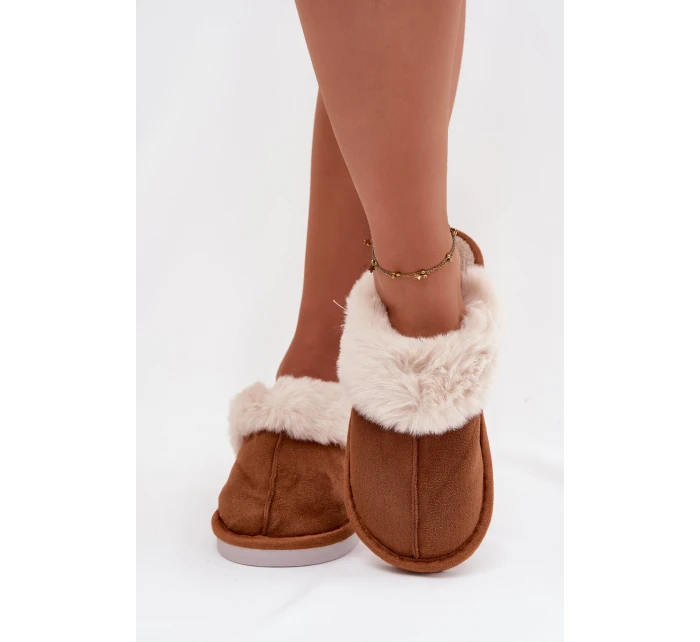 Ženské pantofle s kožešinou Camel Carisse Ženské pantofle s kožešinou Camel Carisse