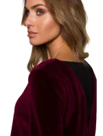 model 15107473 Sametové šaty uvolněného střihu černé - Moe model 15107473 Sametové šaty uvolněného střihu černé - Moe