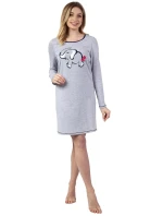 Dámska nočná košeľa 142 Grey Printed - REGINA