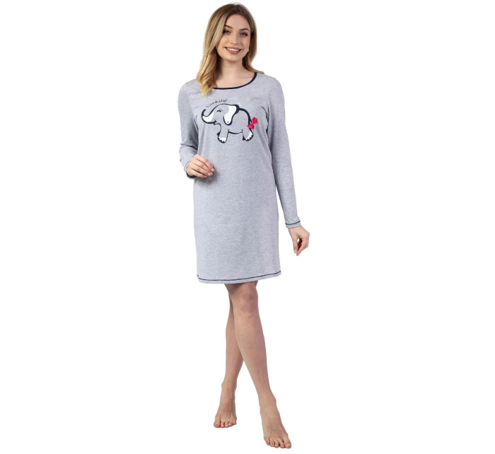 Dámska nočná košeľa 142 Grey Printed - REGINA