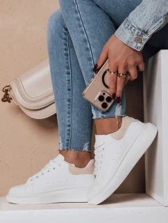 Dámské sportovní tenisky beige Dstreet model 21983909 - FashionStreet