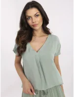 Blúzka D73761M11171B pistáciová Blúzka D73761M11171B pistáciová