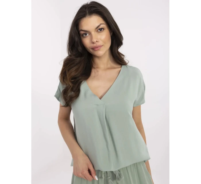 Blúzka D73761M11171B pistáciová Blúzka D73761M11171B pistáciová