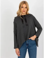 Dámska blúzka EM BZ HS 20 218.27 tmavo šedá - FPrice Dámska blúzka EM BZ HS 20 218.27 tmavo šedá - FPrice