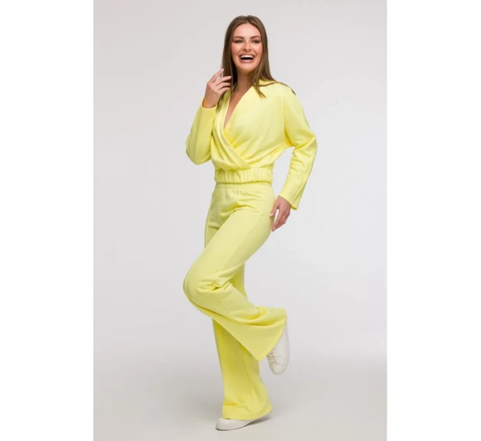 Kalhoty se širokými nohavicemi a předními  model 21047260 - BeWear