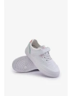 Detské tenisky z ekokože na suchý zips Big Star White