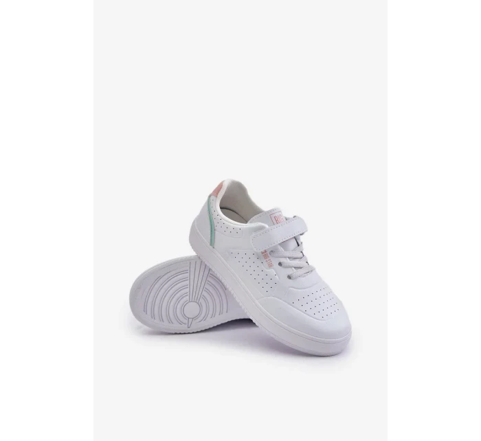 Detské tenisky z ekokože na suchý zips Big Star White