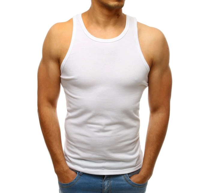 Pánské tílko bez potisku bílé Dstreet model 21962197 - FashionStreet