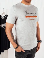 Pánské šedé tričko s potiskem Dstreet model 21973838 - FashionStreet