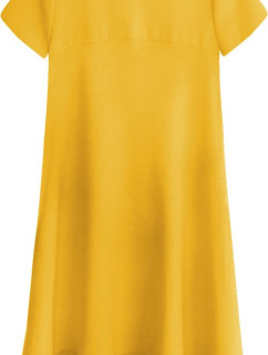 Žlté trapézové šaty (436ART)