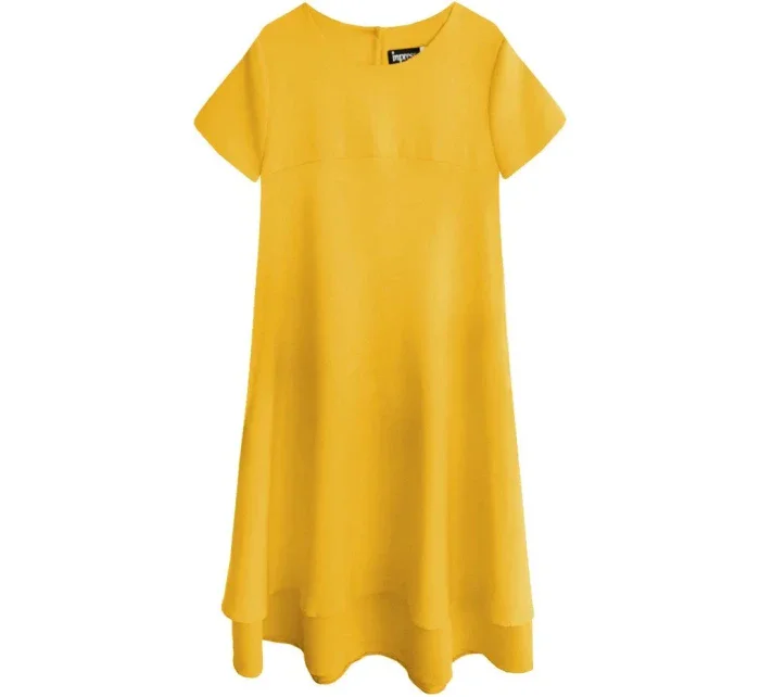 Žluté trapézové šaty model 7739813 - INPRESS