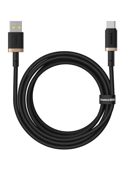 Baseus Dura USB-Type C 60W 2m kábel (čierny/zlatý) Baseus Dura USB-Type C 60W 2m kábel (čierny/zlatý)