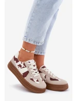 Dámské Tenisky Na Platformě S Vzorem Béžové model 21688270 - Boto Dámské Tenisky Na Platformě S Vzorem Béžové model 21688270 - Boto