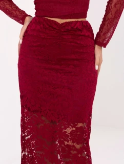 Spódnica MI SD model 21480254 bordowy - FPrice