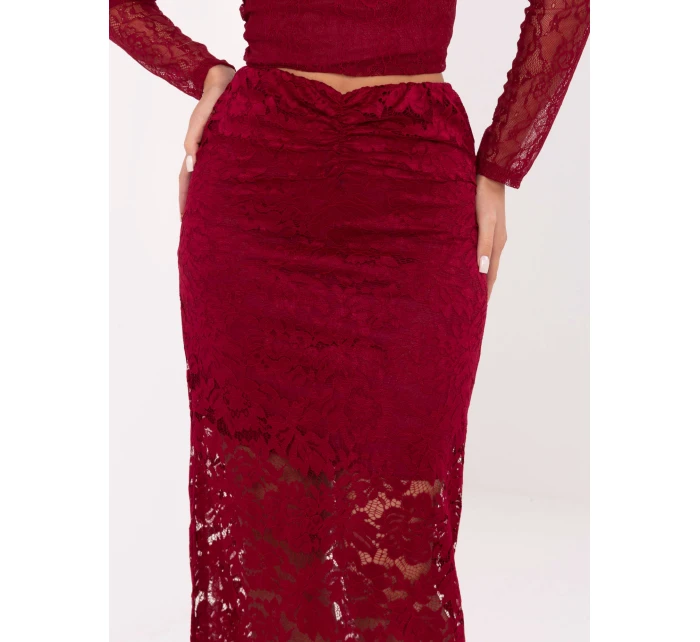 Spódnica MI SD model 21480254 bordowy - FPrice