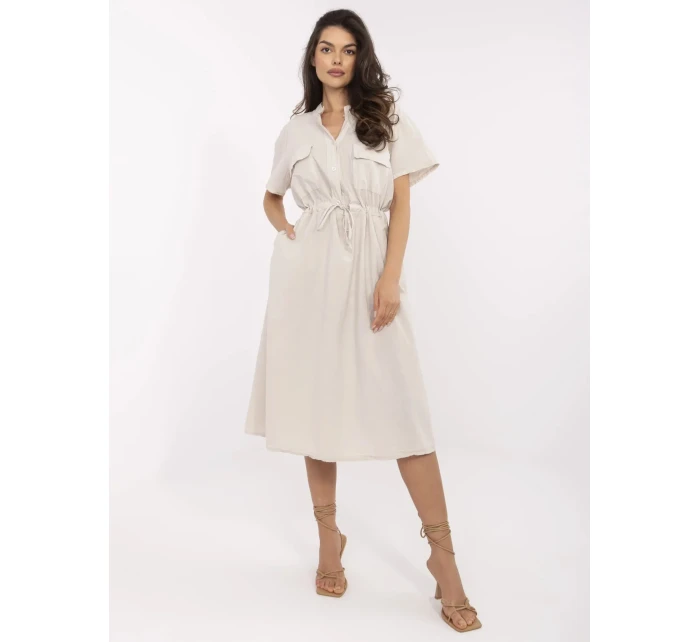 Šaty MI SK 109898.68 béžové Šaty MI SK 109898.68 béžové