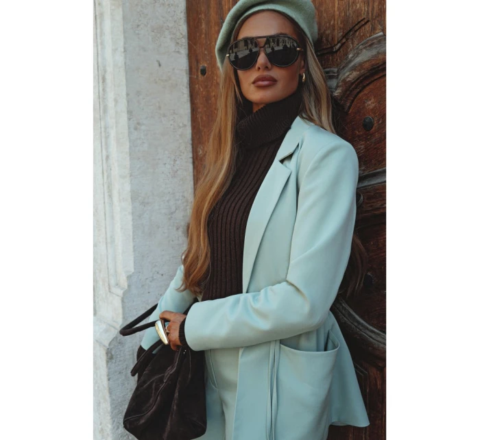 model 21295972 Blejzr se stahovacím pasem mátový - Moe