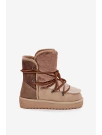 Dámské sněhové boty s kožíškem Béžová model 21803133 - D.Franklin