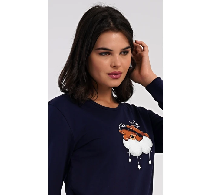 Dámske dlhé pyžamo Medveď na obláčiku