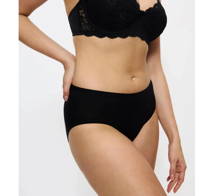 Dámske nohavičky Sense Of Cotton Midi - BLACK - black 0004 - TRIUMPH