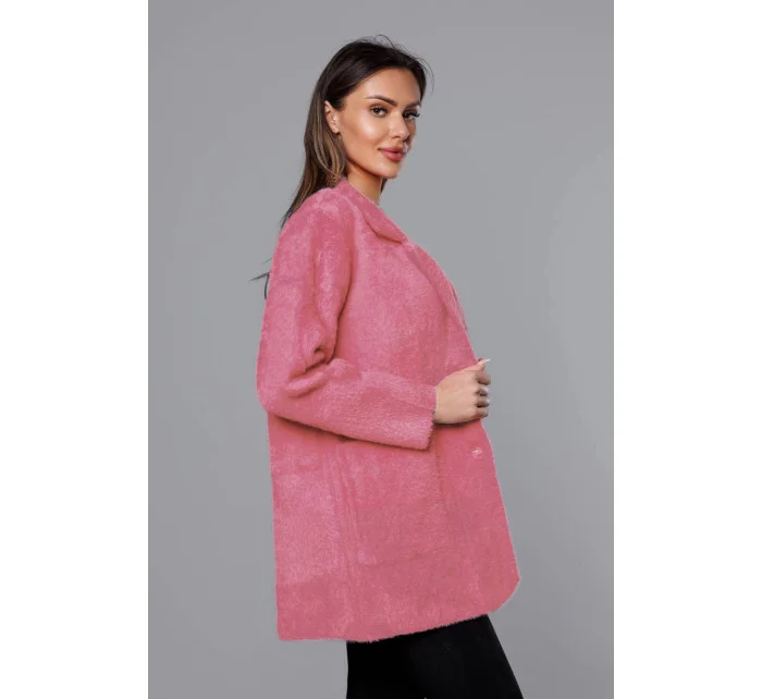 Krátky vlnený prehoz cez oblečenie typu alpaka v lososovej farbe (7108-1) Krátky vlnený prehoz cez oblečenie typu alpaka v lososovej farbe (7108-1)