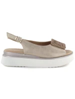 Dámské sandály na silné zlaté platformě model 22015147 - Potocki