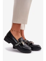 Damskie Mokasyny Z Kokardą S.Barski HY42-331 Czarne