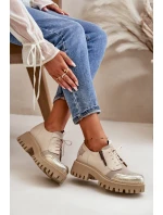 Półbuty Damskie Ze Skóry Naturalnej Beżowe Maciejka 06177-04