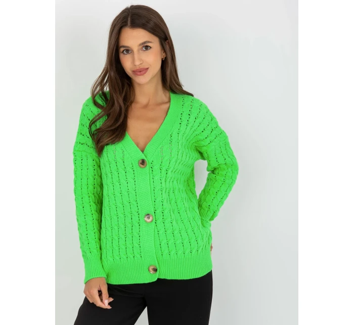 Dámsky sveter LC SW 8036 fluo zelený Dámsky sveter LC SW 8036 fluo zelený