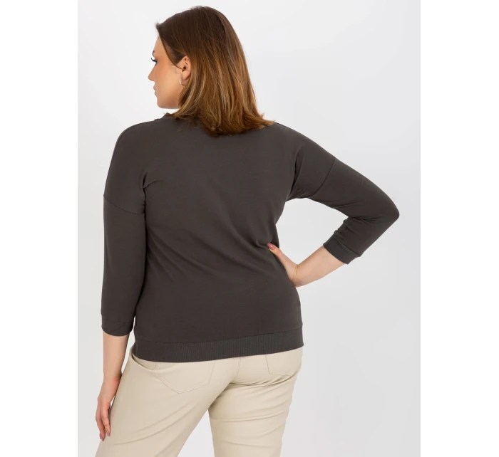 Bluzka RV BZ model 20834472 ciemny khaki - FPrice Bluzka RV BZ model 20834472 ciemny khaki - FPrice