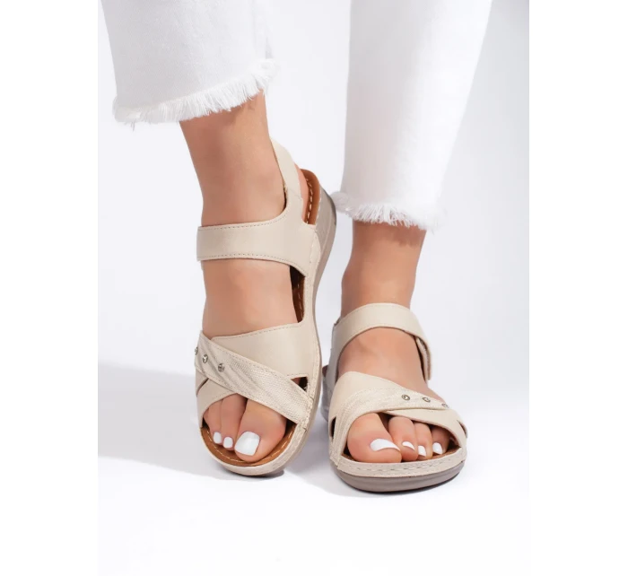 Designové sandály hnědé dámské platforma Designové sandály hnědé dámské platforma