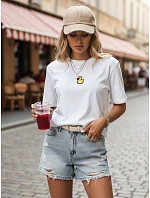 Dámske tričko s aplikáciou MIA ROSE ecru FashionStreet RY2254