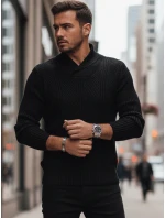 Pánsky čierny sveter FashionStreet WX2256z