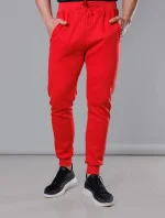 Červené pánske teplákové nohavice (68XW01-18)